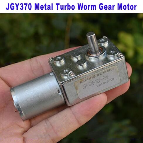 JGY370 DC 12V-24V 1RPM-2RPM Slow Speed Large 370 Worm Gear Motor Metal Gear Box Reducer Motor Reversible in Saudi Arabia