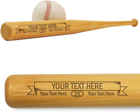 ChalkTalkSPORTS Personalized Team and Player Name Mini Baseball Bat | Engraved in Kuwait