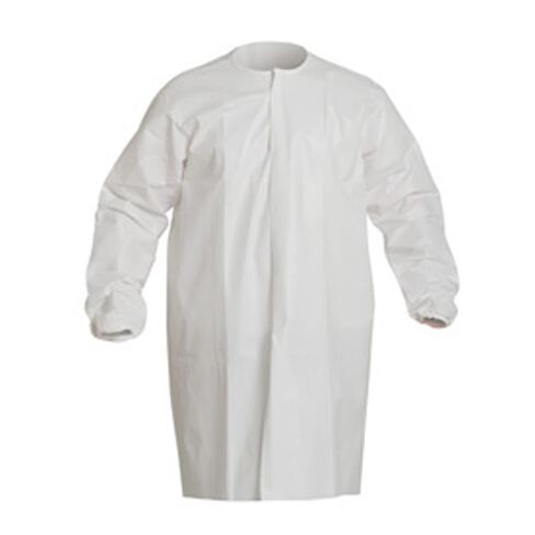 Dupont ProClean PC270S Microporous Film Frock with Snap Closure, White, Medium (Pack of 30) in Saudi Arabia