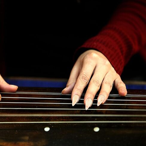 مجموعة SUPVOX 8 قطع من العنبر صغيرة الحجم Guzheng للأظافر المزيفة للأعمار من 6 إلى 10 أغطية حماية احترافية منحنية على الوجهين in Kuwait