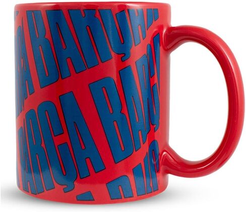 Hy-Pro Officially Licensed Barcelona Ceramic Barca Mug - 11oz/325 ml Football Fan Cup for Hot Drinks - Microwave & Dishwasher Safe Gift for Men & Boys in Saudi Arabia