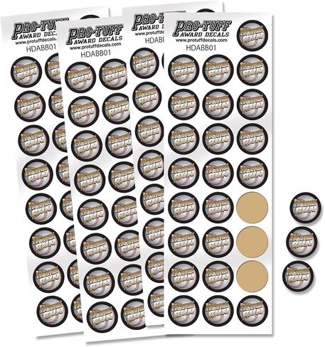 ملصقات جائزة البيسبول السميكة 20 مل، 100 ملصق لخوذة جائزة Home Run in Kuwait