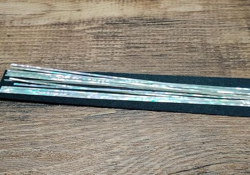 Lacmopyle 1 Lot Real Paua Abalone Shell Inlay Strips for DIY, Mother of Pearl Material Supplies for Guitar, Jewelry Making, Wood Art (Blue, 240mm*2mm) in Saudi Arabia