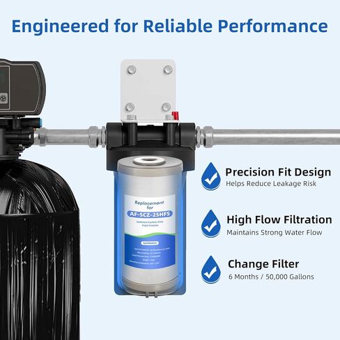 متوافق مع فلتر المياه البديل من سلسلة Aquasure Fortitude V2 (AS-FS-25SCZ) - رواسب ثلاثية الأغراض، الكربون والزنك، يناسب أنظمة AS-WHF وAS-HS in Kuwait