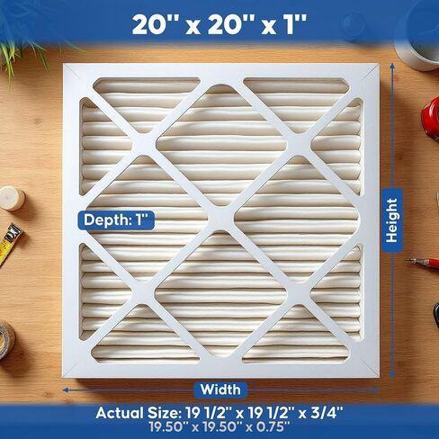 Aerostar 16x25x1 MERV 8 Pleated Air Filter, Dust and Pollen Control (12 Pack), AC Furnace HVAC Replacement, MPR 600 FPR 5, Made in USA (15.75 x 24.75 x 0.75) in Saudi Arabia