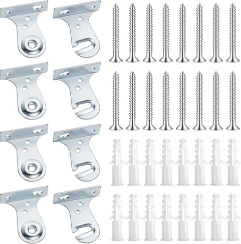 Molain 8Pcs Metal Window Shade Brackets, Roller Shade Outside Mount Brackets with Screws Sturdy Window Blind Brackets Roller Shades Holder for Living Room Bedroom Office in Saudi Arabia
