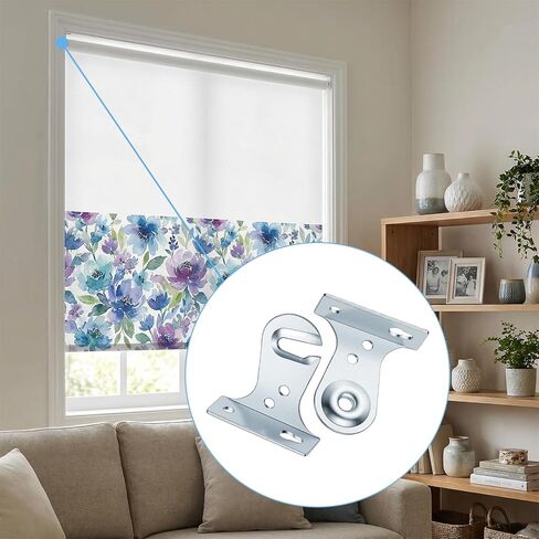 Molain 8Pcs Metal Window Shade Brackets, Roller Shade Outside Mount Brackets with Screws Sturdy Window Blind Brackets Roller Shades Holder for Living Room Bedroom Office in Saudi Arabia