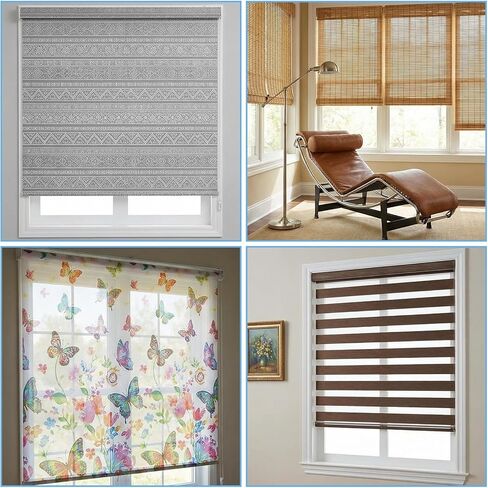 Molain 8Pcs Metal Window Shade Brackets, Roller Shade Outside Mount Brackets with Screws Sturdy Window Blind Brackets Roller Shades Holder for Living Room Bedroom Office in Saudi Arabia