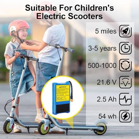 21.6V 2.5Ah Replacement Battery Pack Compatible for SmooSat E9 / E9 Pro / E9 Apex, 54WH, Dimensions: 1 x 2.75 x 4.75 Inches in Kuwait