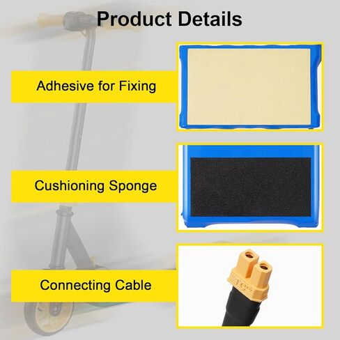 21.6V 2.5Ah Replacement Battery Pack Compatible for SmooSat E9 / E9 Pro / E9 Apex, 54WH, Dimensions: 1 x 2.75 x 4.75 Inches in Kuwait
