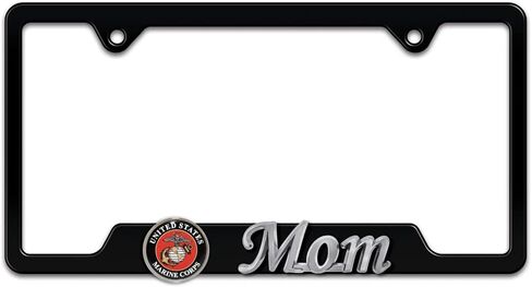 Elektroplate Officially Licensed – United States Marines USMC Crest Black All-Metal Open Corner Premium 3D License Plate Frame Tag Holder for Cars/SUVs/Trucks Weather-Proof Automotive Accessory in Saudi Arabia