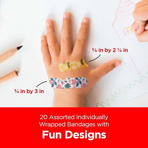 BAND-AID Brand Adhesive First Aid Bandages for Minor Cuts & Scrapes, Wound Care Featuring Nickelodeon Dora Characters, Fun Bandages for Kids & Toddlers, Sterile, Assorted Sizes, 20 ct in Saudi Arabia