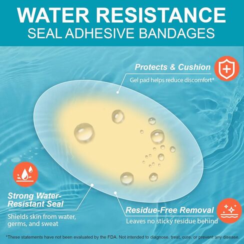 ضمادات غرواني مائي، (30 قطعة) ضمادات فقاعية للقدمين، وسادات لمنع وشفاء البثور المقاومة للماء للكعب والقدم وأصابع القدم والقدمين - عبوة متنوعة in Kuwait