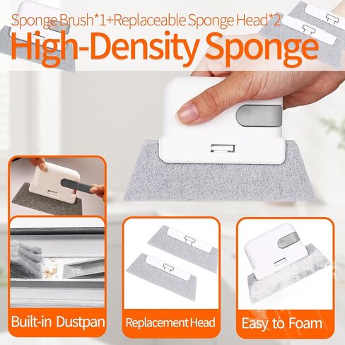 مجموعة 13 قطعة من فرش تنظيف الشقوق، مجموعة فرش تنظيف أخدود النافذة، شعيرات صلبة للباب المنزلق، والعتبة، وخطوط البلاط، والمصراع، والزاوية، والجص، والحوض in Kuwait
