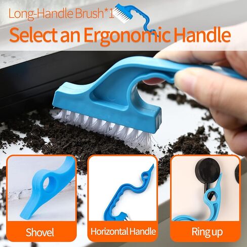 مجموعة 13 قطعة من فرش تنظيف الشقوق، مجموعة فرش تنظيف أخدود النافذة، شعيرات صلبة للباب المنزلق، والعتبة، وخطوط البلاط، والمصراع، والزاوية، والجص، والحوض in Kuwait