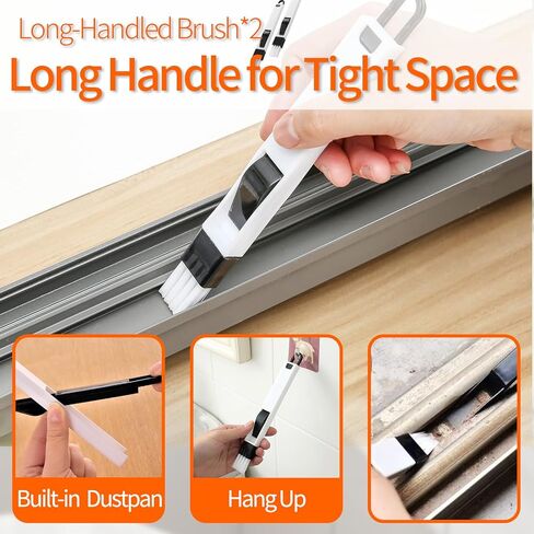 مجموعة 13 قطعة من فرش تنظيف الشقوق، مجموعة فرش تنظيف أخدود النافذة، شعيرات صلبة للباب المنزلق، والعتبة، وخطوط البلاط، والمصراع، والزاوية، والجص، والحوض in Kuwait