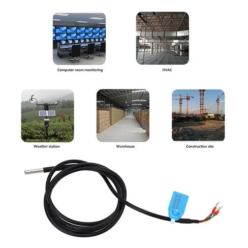 SHT45 Soil Temperature Humidity Sensor Probe, ±1.5% RH High Precision I2C Interface, 304 Stainless Steel IP67 Waterproof with 59" Cable for IoT Agriculture & Arduino (3.3V) in Saudi Arabia