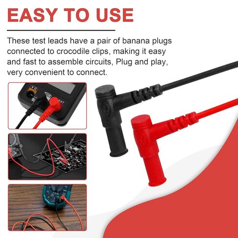 69367 Alligator Clip Test Leads for Klein Tools multimeter & Heavy-Duty Banana Plug Replacement Leads, 10-Foot in Kuwait