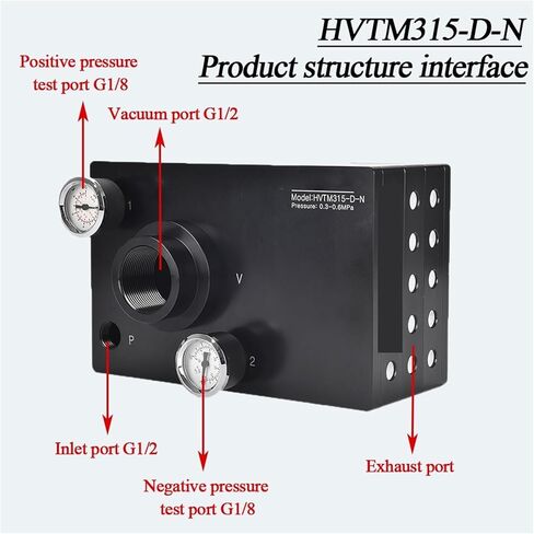 HVTM315 Vacuum Generator Pneumatic Large Suction Pump Switch HVTM Negative Pressure Maintain 1Pcs(HVTM312-4-N) in Saudi Arabia