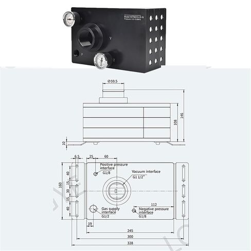 HVTM315 Vacuum Generator Pneumatic Large Suction Pump Switch HVTM Negative Pressure Maintain 1Pcs(HVTM312-4-N) in Saudi Arabia