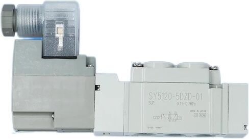 SY3120 5DZ M5 SY5120 01 SY7120 صمام الملف اللولبي للتحكم الهوائي 5 منفذ 2 SY5120-5DZD-01 1 قطعة (SY5120-6DZ-01 DC12V) in Kuwait