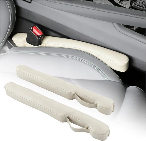 2026 New Car Seat Gap Filler 2 Pack,Leather Seat Gap Filler Strip with Fix Strap to Avoid Items from Falling,Universal Car Seats Gaps Plug Cars Interior Accessories in Saudi Arabia
