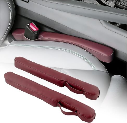 2026 New Car Seat Gap Filler 2 Pack,Leather Seat Gap Filler Strip with Fix Strap to Avoid Items from Falling,Universal Car Seats Gaps Plug Cars Interior Accessories in Saudi Arabia