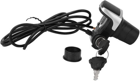 1 Pair 36v Electric Bike Throttle with LCD Display (Power Indicator), Universal 36v Half-Twist Throttle, Grip Lock Key Set Ebike Throttle for Ebike Motorcycle Scooter in Kuwait
