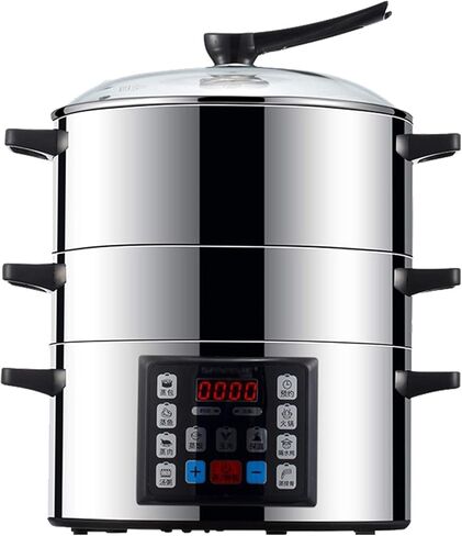 Electric Steamer Multi-Functional Household Large-Capacity Steamer Multi-Layer Commercial Kitchen Steamer in Kuwait