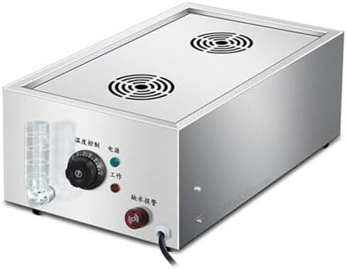 Versatile 2000W/4000W Commercial Electric Steamed Bun Machine, Stainless Steel Steamer with Temperature Control & Water Shortage Alarm, 2 Holes for Efficient Cooking in Saudi Arabia