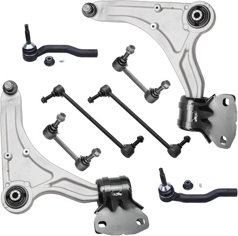Detroit Axle - 8pc End Suspension Kit for Ford 2013-2020 Fusion Lincoln MKZ, Front 2 Lower Control Arms w/Ball Joints 2 Outer Tie Rods 4 Front Rear Sway Bars 2014 2015 2016 2017 2018 2019 Replacement in Saudi Arabia