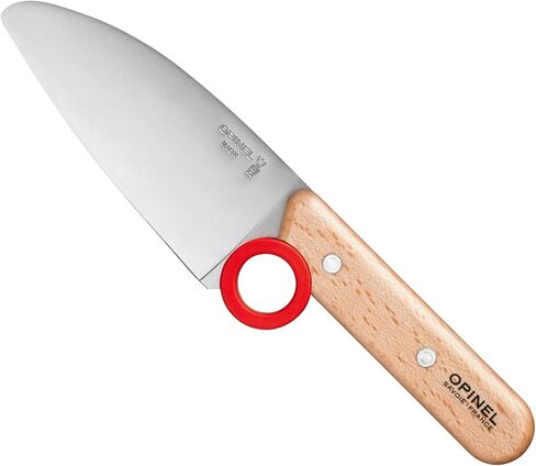 مجموعة سكاكين الشيف Opinel Le Petit، سكين الشيف مع طرف مستدير، واقي للأصابع، للأطفال، تعليم إعداد الطعام وسلامة المطبخ، مجموعة من قطعتين، صنع في فرنسا in Kuwait