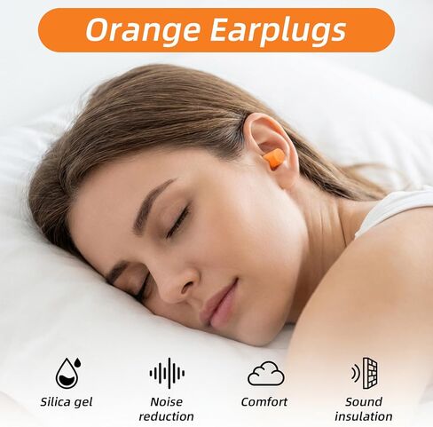 Nogeqi 50 Pair 32dB Ear Plugs Individually Wrapped, Disposable Ear Plugs for Noise Reduction Comfortable Soft Foam Ear Plug for Sleeping Work Safety Hearing Travel Concert High Decibel in Saudi Arabia