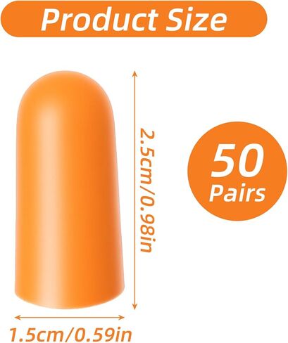 Nogeqi 50 Pair 32dB Ear Plugs Individually Wrapped, Disposable Ear Plugs for Noise Reduction Comfortable Soft Foam Ear Plug for Sleeping Work Safety Hearing Travel Concert High Decibel in Saudi Arabia
