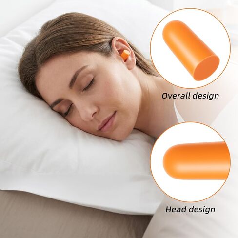 Nogeqi 50 Pair 32dB Ear Plugs Individually Wrapped, Disposable Ear Plugs for Noise Reduction Comfortable Soft Foam Ear Plug for Sleeping Work Safety Hearing Travel Concert High Decibel in Saudi Arabia