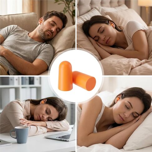 Nogeqi 50 Pair 32dB Ear Plugs Individually Wrapped, Disposable Ear Plugs for Noise Reduction Comfortable Soft Foam Ear Plug for Sleeping Work Safety Hearing Travel Concert High Decibel in Saudi Arabia