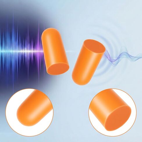 Nogeqi 50 Pair 32dB Ear Plugs Individually Wrapped, Disposable Ear Plugs for Noise Reduction Comfortable Soft Foam Ear Plug for Sleeping Work Safety Hearing Travel Concert High Decibel in Saudi Arabia