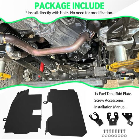 لوحة انزلاق خزان الوقود MusixiA لسيارة جيب رانجلر 2007-2018 4WD 4 أبواب غير محدودة - حماية الهيكل السفلي من الصلب الأسود لسيارة جيب رانجلر 2007-2018 in Kuwait