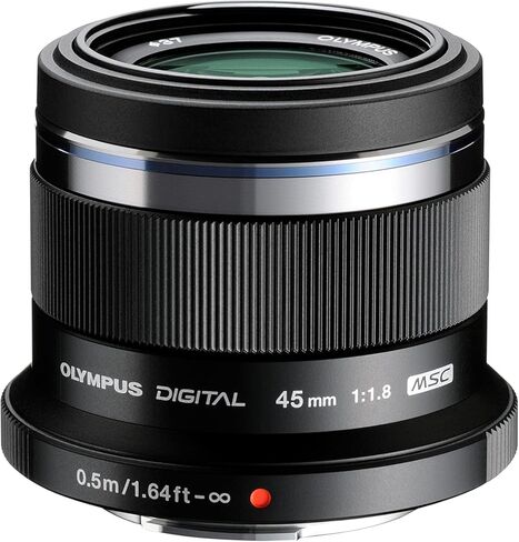 Olympus M. Zuiko Digital ED 45mm f1.8 (Black) Lens for Micro 4/3 Cameras - International Version (No Warranty) in Saudi Arabia