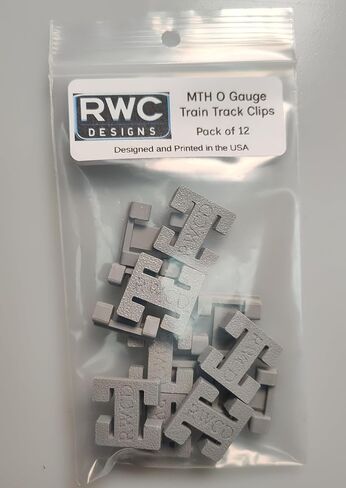 مشابك مسار القطار لمسار السكك الحديدية طراز MTH RealTrax O Gauge، عبوة من 12 قطعة in Kuwait