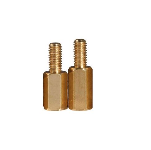Hex Brass Standoff Spacer Pillar, 2/10pcs Hex Pillars Solid Brass Male Female Spacer Studs Standoffs Screws Nuts M4(2pcs,M4x30x6) in Saudi Arabia