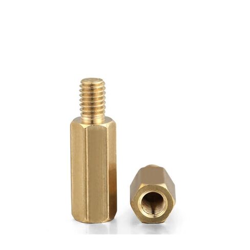 Hex Brass Standoff Spacer Pillar, 10/20pcs M4 M5 Hex Brass Male Female Standoff Pillar Thread Hexagon Computer Mount Spacer Motherboard Bolt Screw(17mm (20pcs),M4 (Thread 6mm)) in Saudi Arabia