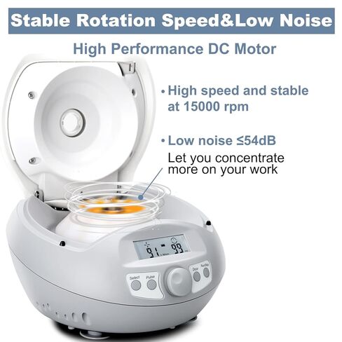 ONiLAB LCD Digital High Speed Mini Centrifuge15000rpm, Capacity 0.2/0.5/1.5/2ml x 12 Place,Max RCF 15100xg,Low Noise≤54dB, 100-240V in Saudi Arabia