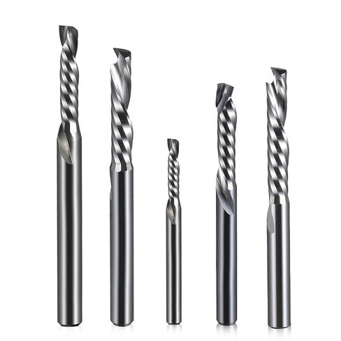 20pcs 3.1 to 6mm Milling Cutter One Flute Spiral CNC Router Bit Up Down Cut Woodwork End Mill Tool(3.175x17x38L) in Kuwait