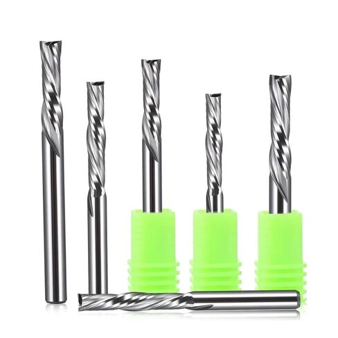 10Pcs 3.175 4 5 6mm 2 Flute Down Cut Solid Carbide Milling Cutter Spiral Router Bit End Mill Wood(6x25x50L) in Kuwait