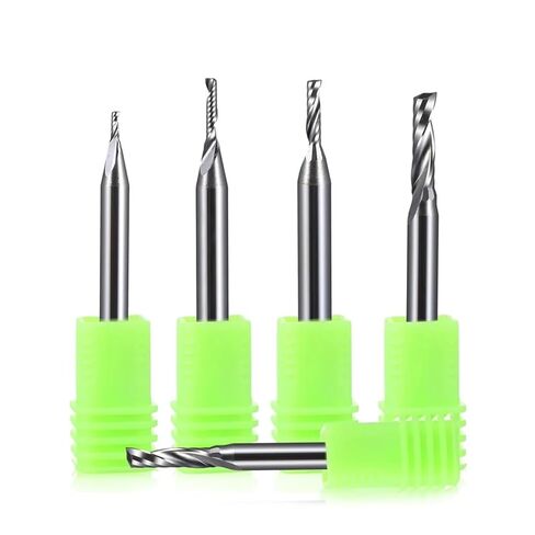 20pcs 3.175/4/5/6mm Single Flute Spiral Up Cut Woodwork Milling Cutter CNC Tools Router Engraving Bits End Mill Up Cut(3.175x1.0x4x38L) in Saudi Arabia