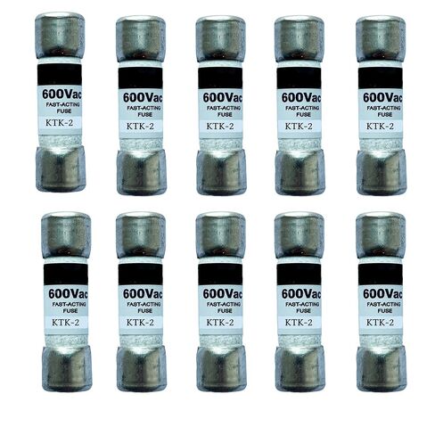 10 عبوات جديدة من الصمامات سريعة المفعول KTK-2 KTK-2A 600Vac، صمامات خرطوشة KTK 2A فئة CC in Kuwait