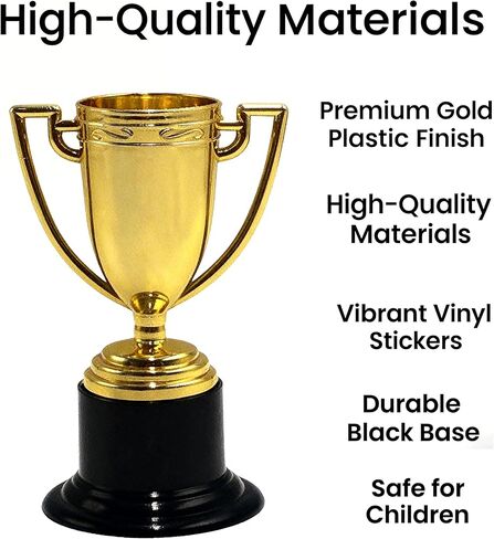 Kigeli 24 Set Mini Gold Award Trophies Bulk 3.7 Inch Awards Trophies for Kids Golden Award Trophy Cups for Sport Soccer Rewards Winning Prize Props Sports Competition Party Favor in Saudi Arabia