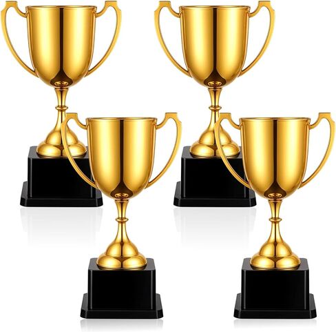4 عبوات من جوائز الكأس البلاستيكية الذهبية، وأكواب جوائز مقاس 7.28 بوصة للمنافسة، وهدايا التقدير، وهدايا الحفلات، والرياضة، وتقدير الموظفين in Kuwait