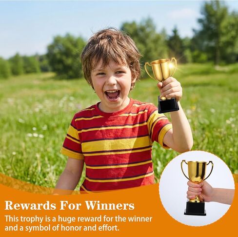 4 عبوات من جوائز الكأس البلاستيكية الذهبية، وأكواب جوائز مقاس 7.28 بوصة للمنافسة، وهدايا التقدير، وهدايا الحفلات، والرياضة، وتقدير الموظفين in Kuwait